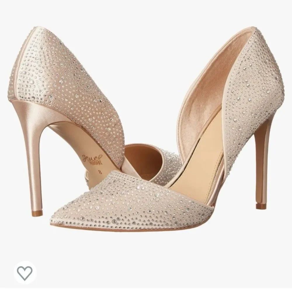 Jewel By Badgley Mischka Julissa Lace Evening Pumps 8.5